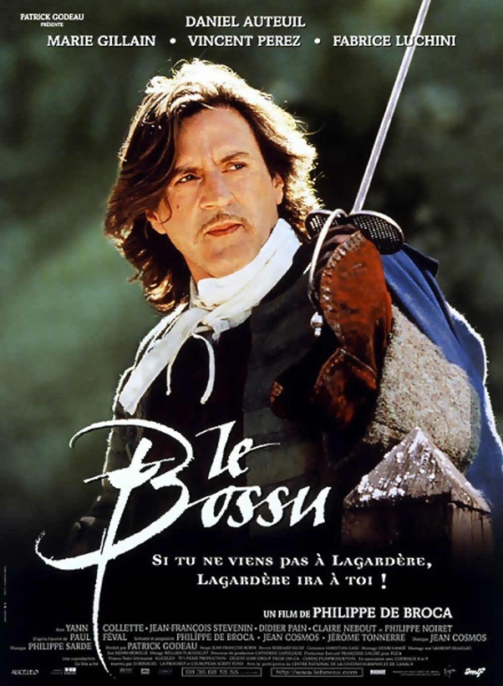 Affiche du film Le Bossu de Philippe de Broca et avec Daniel Auteuil