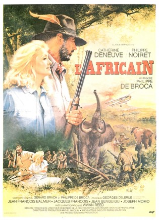 Affiche du film L'Africain de Philippe de Broca avec Philippe Noiret et Catherine Deneuve