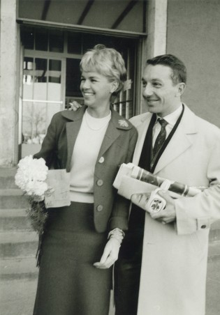 Philippe de Broca sur le tournage deu film Les Jeux de l'amour