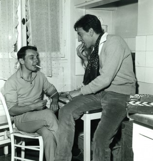 Philippe de Broca et Jean-Pierre Cassel sur le tournage du film Les Jeux de l'amour