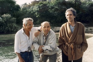 Philippe de Broca, Gérard Jugnot et Pierrre Arditi sur le tournage